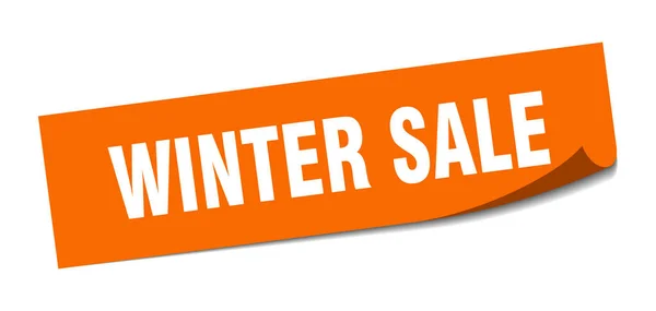 Adesivo vendita invernale. inverno vendita piazza segno isolato. vendita invernale — Vettoriale Stock