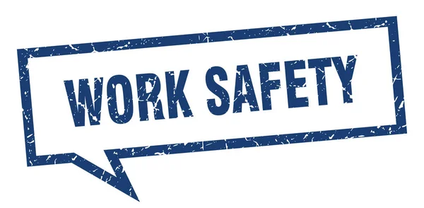 作業安全標識。仕事の安全正方形のスピーチバブル。作業の安全 — ストックベクタ