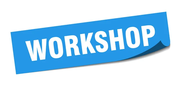 Workshop sticker. Workshop vierkant geïsoleerd teken. Workshop — Stockvector