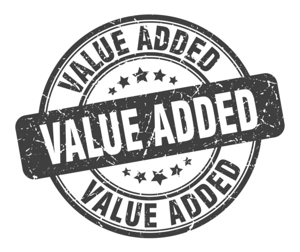 Razítko s přidanou hodnotou. přidaná hodnota kolem grunge Sign. přidaná hodnota — Stockový vektor