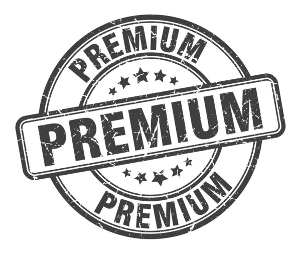 Timbre premium. Grunge ronde premium signe. prime — Image vectorielle