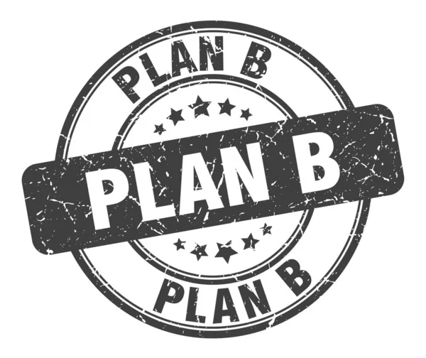 Plan b stämpel. plan b runda grunge skylt. plan b — Stock vektor