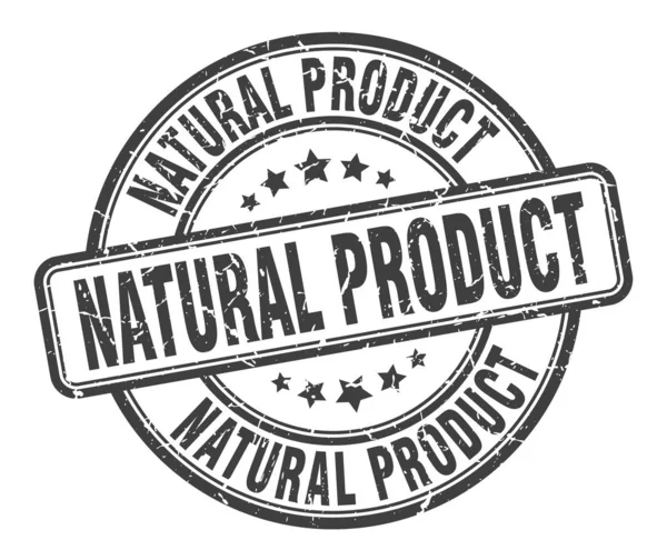 Sello de producto natural. signo grunge redondo producto natural. producto natural — Vector de stock