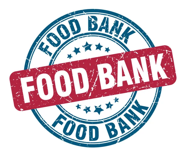 Selo do banco de alimentos. banco de alimentos redondo sinal grunge. banco de alimentos —  Vetores de Stock