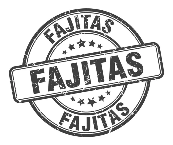 Sello fajitas. fajitas signo grunge redondo. fajitas — Archivo Imágenes Vectoriales