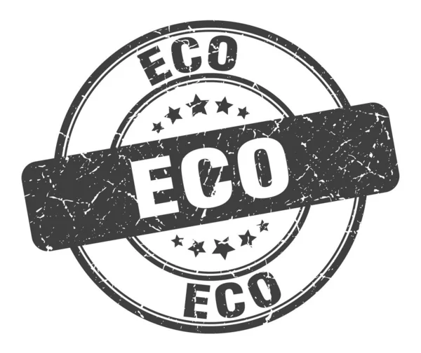 Timbro ecologico. eco rotondo segno grunge. eco — Vettoriale Stock