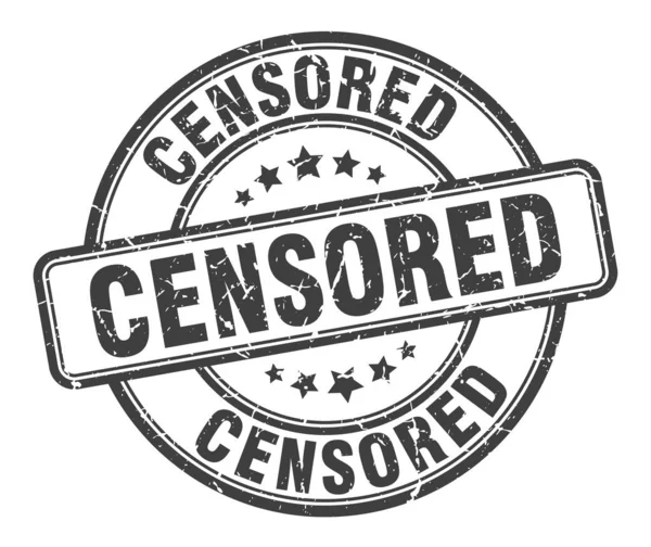 Censored stamp. censored round grunge sign. censored — Stock Vector