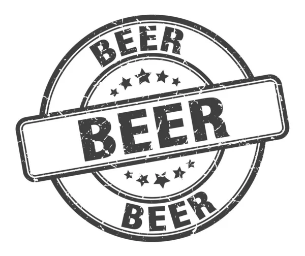 Beer stamp. beer round grunge sign. beer — Stock Vector