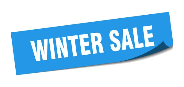Adesivo vendita invernale. inverno vendita piazza segno isolato. vendita invernale — Vettoriale Stock