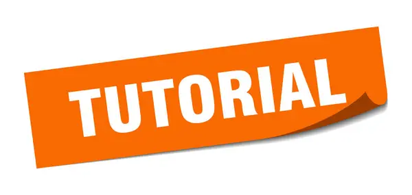 Autocollant tutoriel. tutoriel carré isolé signe. tutoriel — Image vectorielle