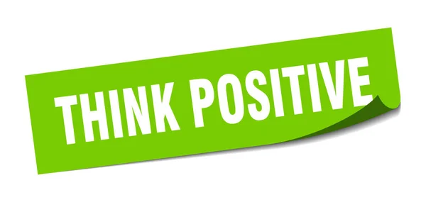 Think positive sticker. think positive square isolated sign. think positive — Stock Vector