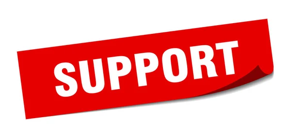 Αυτοκόλλητο υποστήριξης. υποστήριξη τετράγωνο μεμονωμένο σύμβολο. Υποστήριξη — Διανυσματικό Αρχείο