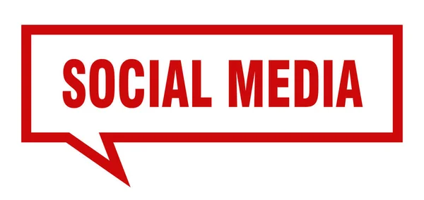 Zeichen in den sozialen Medien. Social Media quadratische Sprechblase. Soziale Medien — Stockvektor
