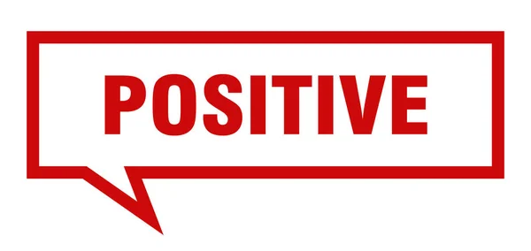 Positive sign. positive square speech bubble. positive — Stock Vector