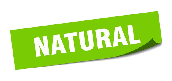 Натуральні наклейки. природний квадратний ізольований знак. природний — стоковий вектор