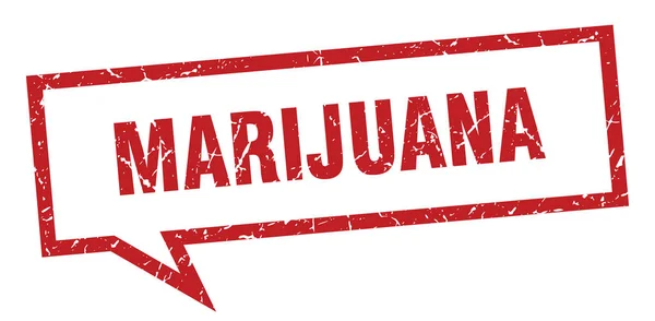 Знак марихуаны. пузырь для речи из марихуаны. марихуана — стоковый вектор