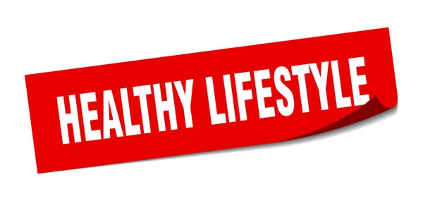 Healthy lifestyle sticker. healthy lifestyle square isolated sign. healthy lifestyle — Stock Vector