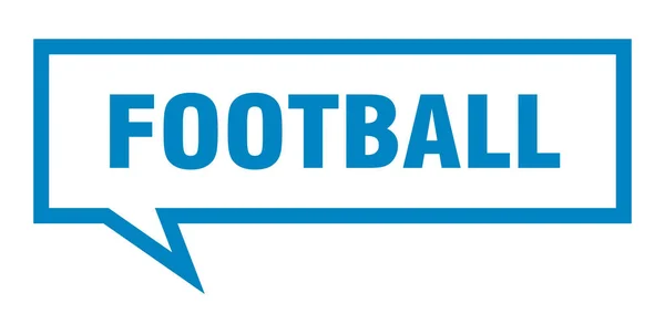 Panneau de football. bulle de discours carré de football. football — Image vectorielle