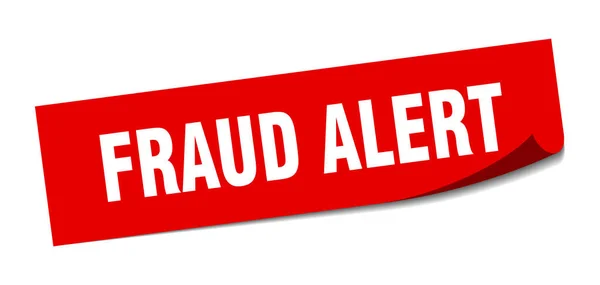 Pegatina de alerta de fraude. señal de alerta de fraude cuadrado aislado. alerta de fraude — Vector de stock