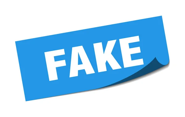 Autocolante falso. sinal isolado quadrado falso. falsificação —  Vetores de Stock