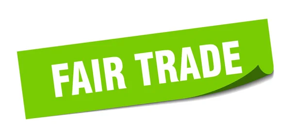 Etiqueta de comercio justo. signo aislado cuadrado de comercio justo. comercio justo — Archivo Imágenes Vectoriales
