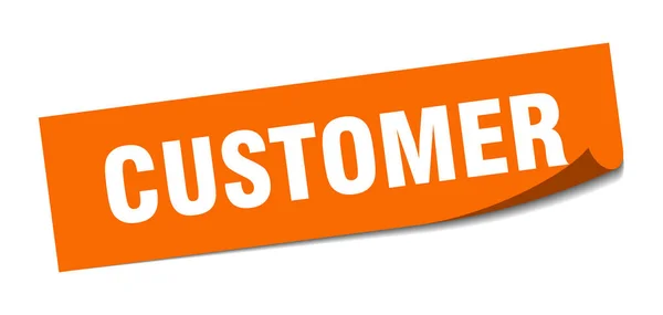 Customer sticker. customer square isolated sign. customer — Stock Vector