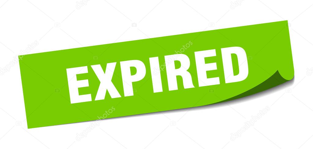 expired sticker. expired square isolated sign. expired