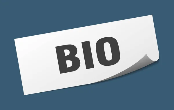 Bio etiket. bio kare izole işareti. Biyo — Stok Vektör