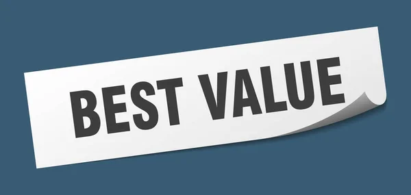 Autocollant de meilleure valeur. meilleure valeur carré isolé signe. meilleur rapport qualité prix — Image vectorielle