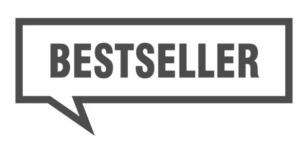 Znakiem bestsellera. Bestseller kwadratowych bańki mowy. Bestsellerem — Wektor stockowy