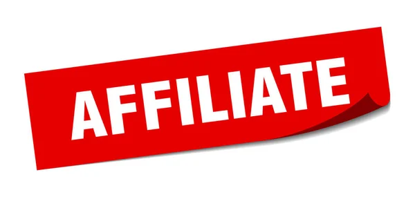 Affiliate sticker. Affiliate vierkant geïsoleerd teken. Affiliate — Stockvector