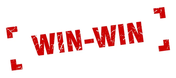 Win-win stamp. win-win square grunge sign. win-win — Stock Vector