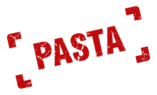 Pasta stempel. pasta vierkante grunge teken. Pasta — Stockvector