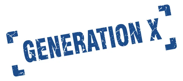 X generáció bélyegzője. Generation x négyzetes grunge jel. x generáció — Stock Vector