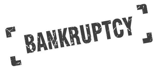 Штамп банкротства. Знак банкротства квадратный гранж. банкротство — стоковый вектор