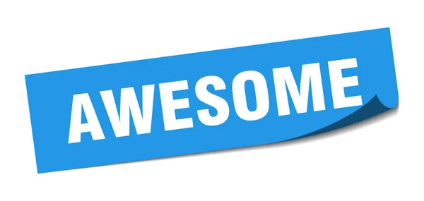 Awesome sticker. awesome square isolated sign. awesome — Stock Vector