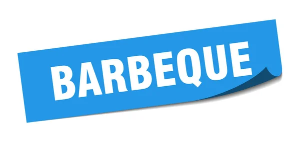 Autocollant barbecue. barbecue carré isolé signe. barbecue — Image vectorielle