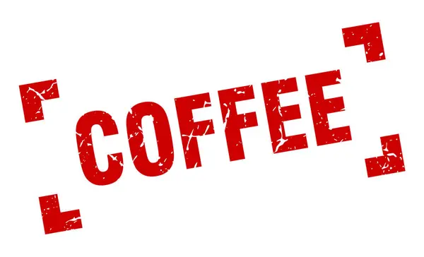 Timbro del caffè. segno grunge quadrato caffè. caffè — Vettoriale Stock