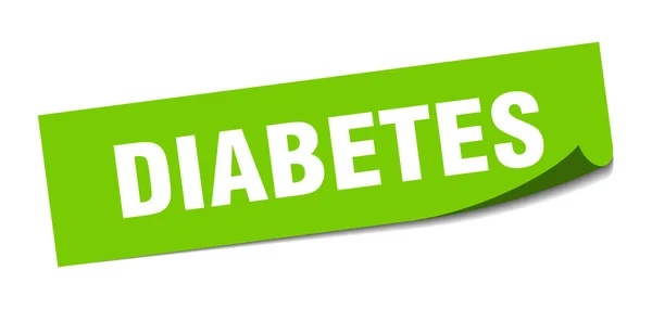 Diabetes-Aufkleber. Diabetes quadratisch isoliert Zeichen. Diabetes — Stockvektor