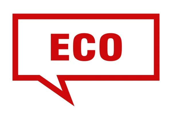 Éco enseigne. bulle de discours éco carré. éco — Image vectorielle