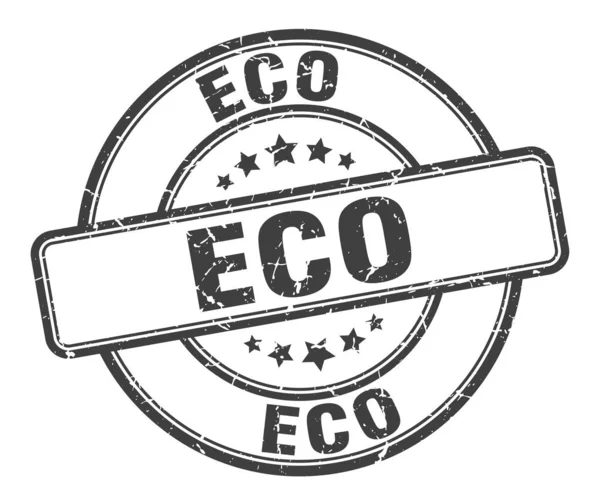 Ekorazítko. ekokruhová značka grunge. Eco — Stockový vektor