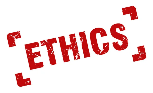 Etiska stämpel. etik torget grunge skylt. Etik — Stock vektor