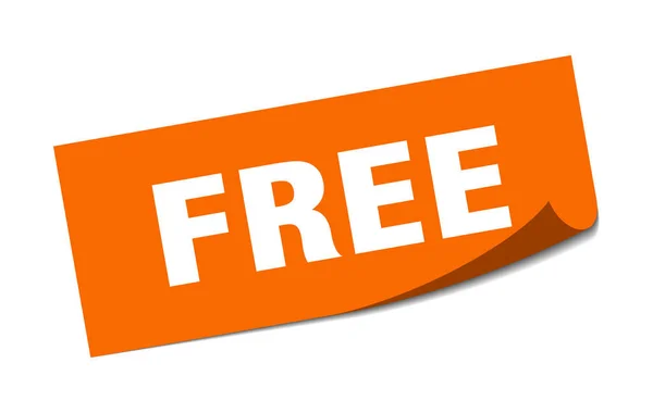 Free sticker. free square isolated sign. free — Stock Vector