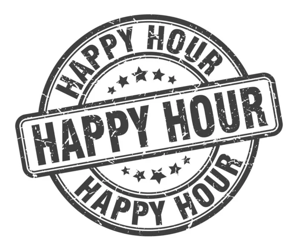 Carimbo de happy hour. happy hour round grunge sign. happy hour — Vetor de Stock