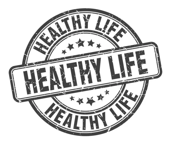 Stempel gesundes Leben. gesundes Leben rund um Grunge-Zeichen. Gesundes Leben — Stockvektor