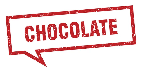 Un panneau chocolat. bulle de discours carré de chocolat. chocolat — Image vectorielle