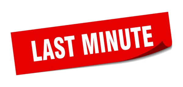 Last-Minute-Sticker. Last-Minute-Platzverweis. Last Minute — Stockvektor