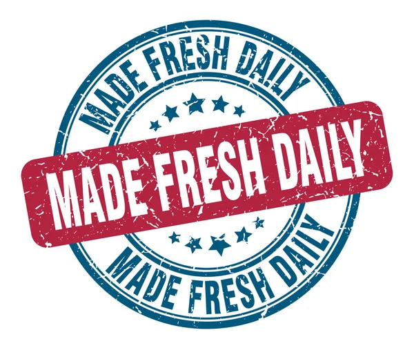 Made fresh daily stamp. made fresh daily round grunge sign. made fresh daily — Stock Vector