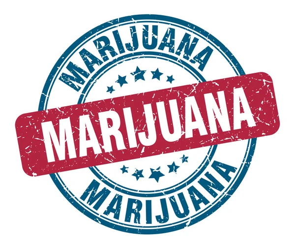 Sello de marihuana. marihuana ronda grunge signo. marihuana — Archivo Imágenes Vectoriales