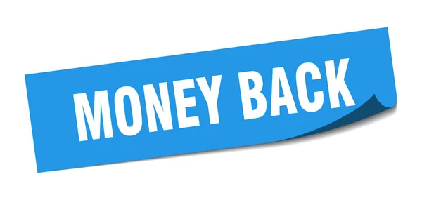 Money back sticker. money back square isolated sign. money back — Stock Vector